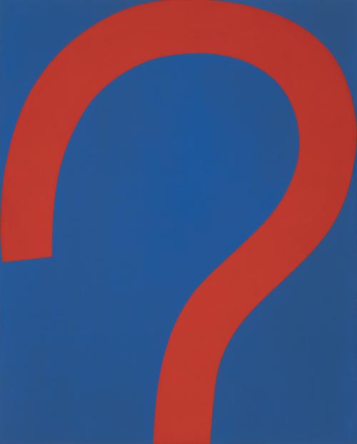 Curved Red on Blue