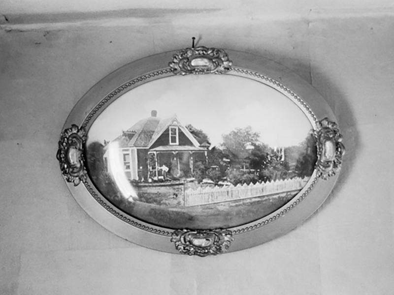 Picture of Jean Norris' Old Farm Home on Oklahoma, Hanging in the Norris Living Room