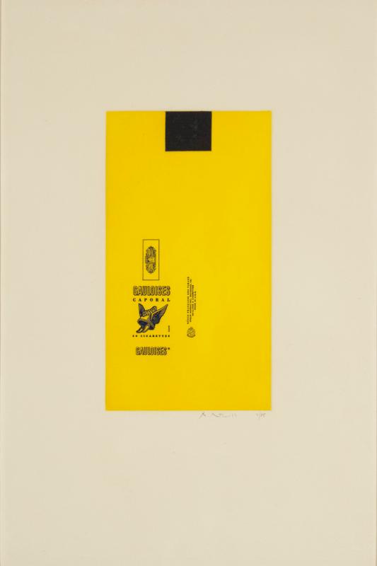 Gauloises Bleues (Yellow with Black Square)