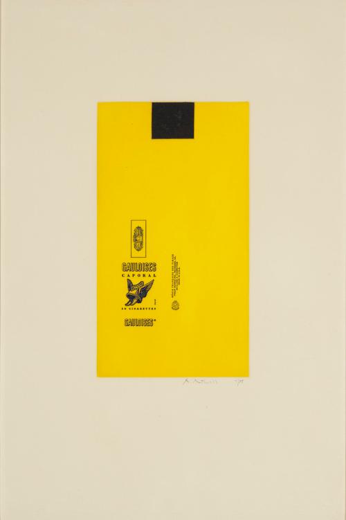 Gauloises Bleues (Yellow with Black Square)